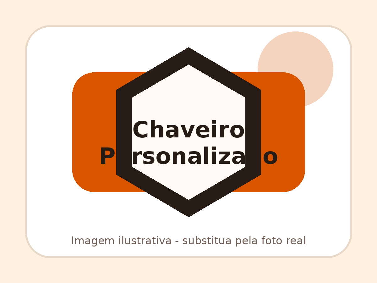 Chaveiro personalizado impresso em 3D